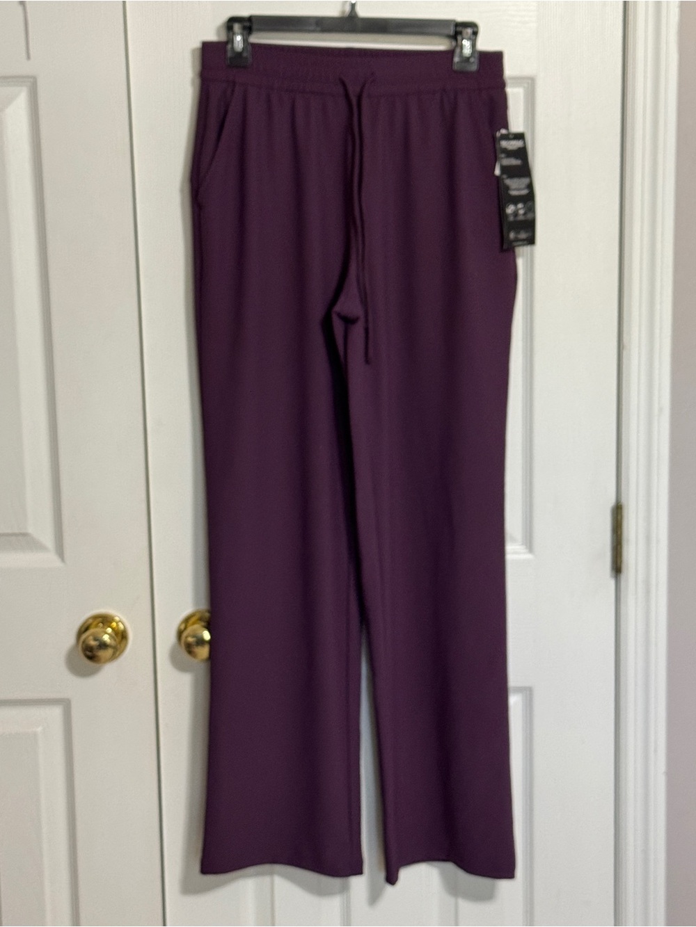 Skechers Deep Plum Pull-On Wide-Leg Pants